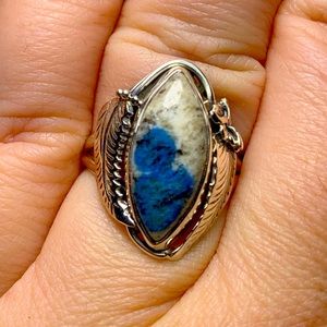 Solid sterling k2crystal ring